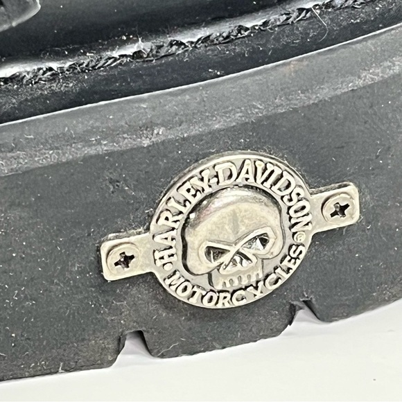 Harley Davidson 7 men’s Distortion Skull Metal Motorycle black leather main image 13